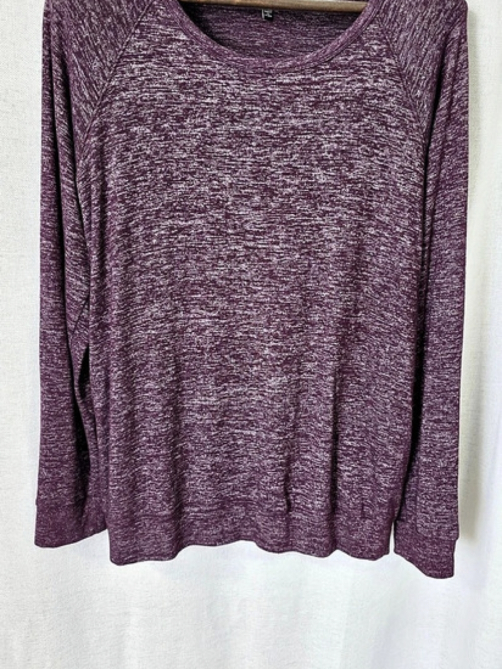 Buffalo David Bitton Burgundy Heather Long Sleeve Cozycore Top L